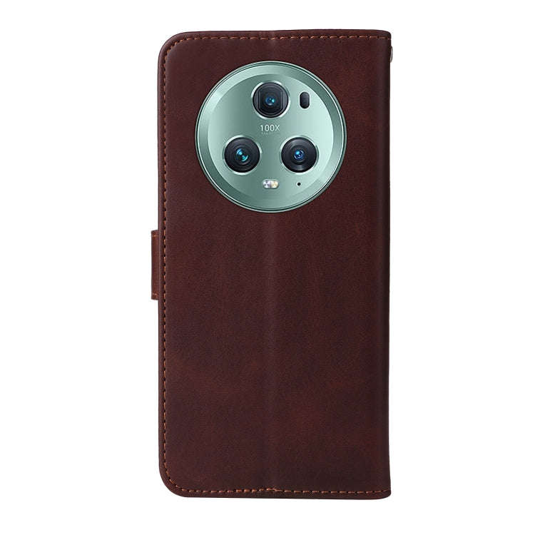 For Honor Magic5 Pro Classic Calf Texture Flip Leather Phone Case(Brown)