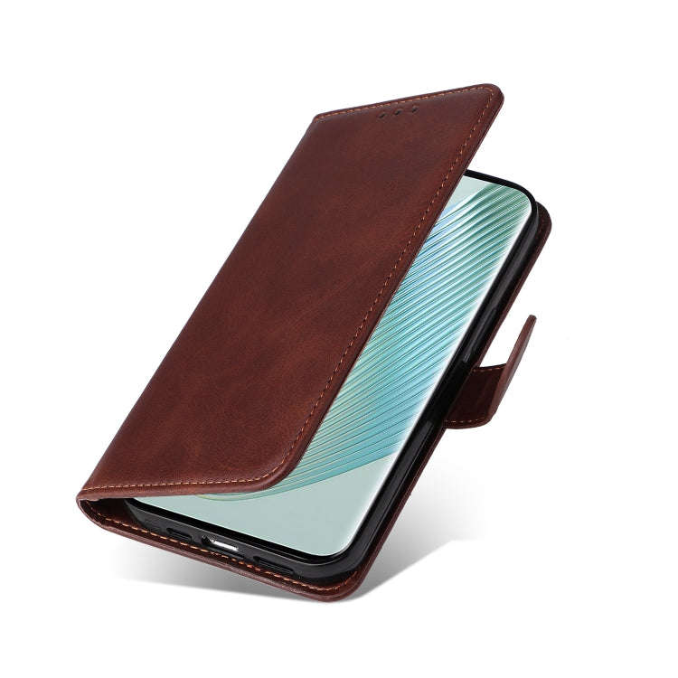 For Honor Magic5 Pro Classic Calf Texture Flip Leather Phone Case(Brown)