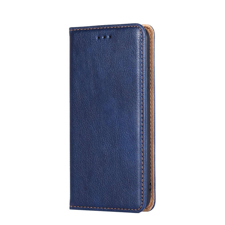 For Infinix Hot 12i Gloss Oil Solid Color Magnetic Leather Phone Case(Blue)