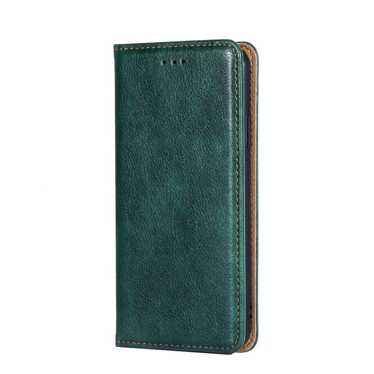 For Infinix Hot 20S Gloss Oil Solid Color Magnetic Leather Phone Case(Green)