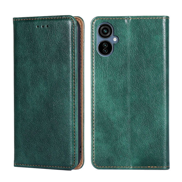 For TECNO Camon 19 Neo Gloss Oil Solid Color Magnetic Leather Phone Case(Green)