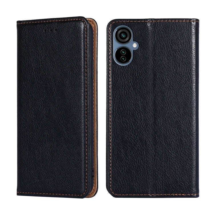 For TECNO Camon 19 Neo Gloss Oil Solid Color Magnetic Leather Phone Case(Black)