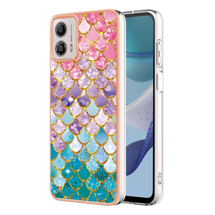 For Motorola Moto G53 Electroplating IMD TPU Phone Case(Colorful Scales)