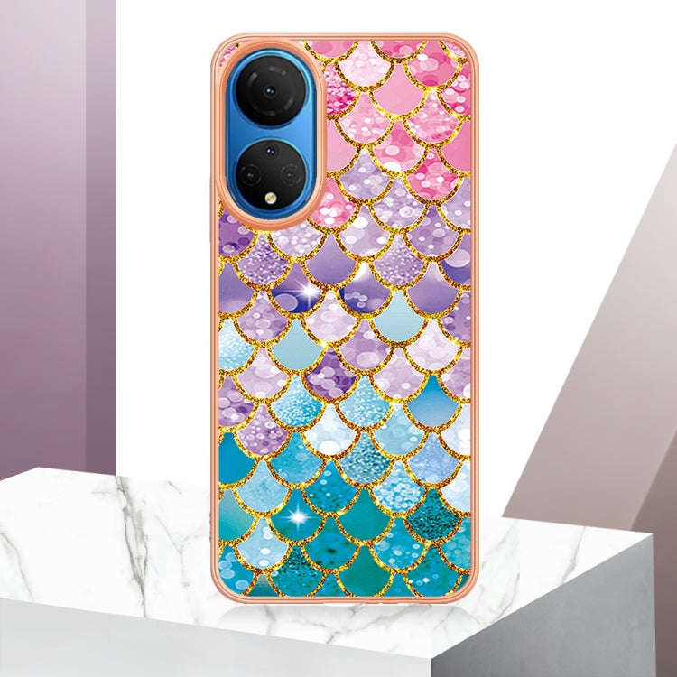 For Honor X7 Electroplating IMD TPU Phone Case(Colorful Scales)