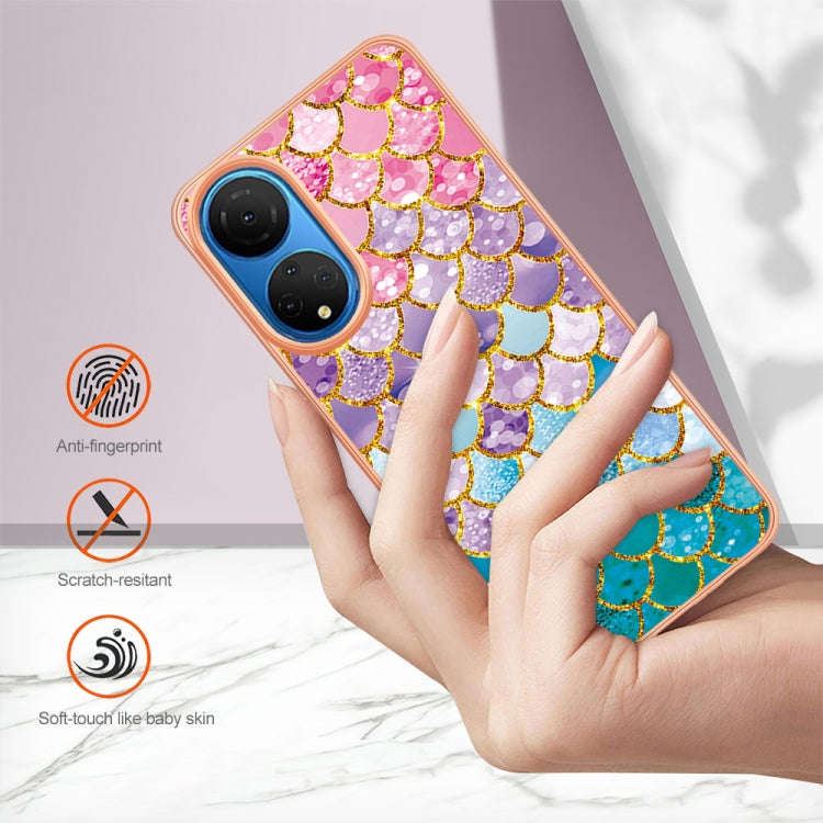 For Honor X7 Electroplating IMD TPU Phone Case(Colorful Scales)