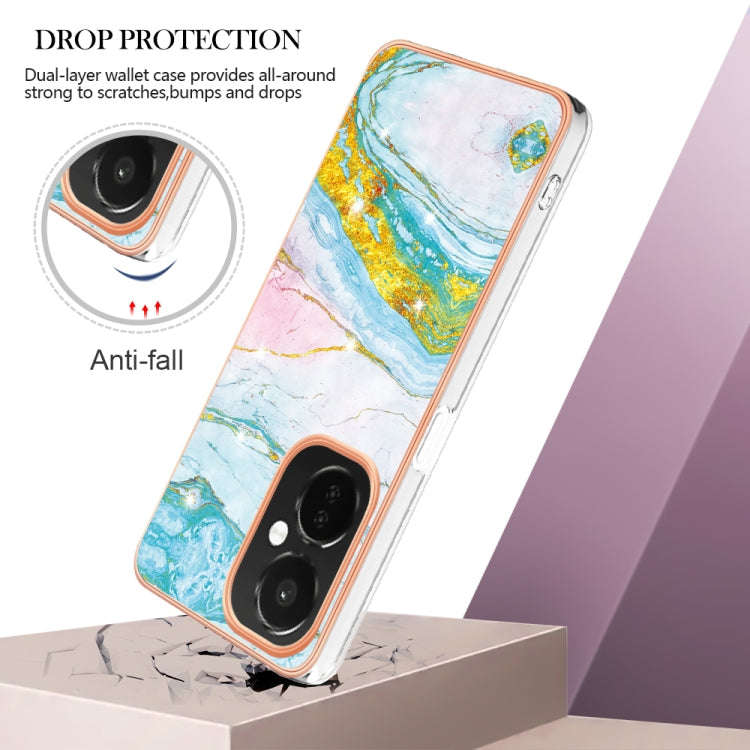 For OnePlus Nord CE 3 Lite/Nord N30/OPP0 K11x Electroplating Marble Dual-side IMD Phone Case(Gree...