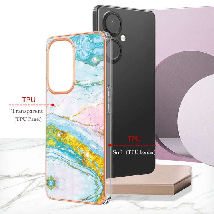 For OnePlus Nord CE 3 Lite/Nord N30/OPP0 K11x Electroplating Marble Dual-side IMD Phone Case(Gree...