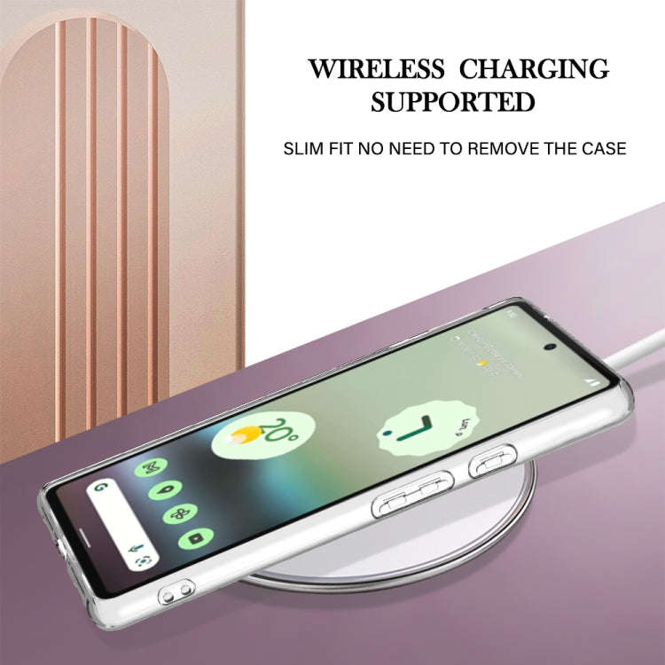 For Google Pixel 6a Electroplating Marble Dual-side IMD Phone Case(Purple 001)