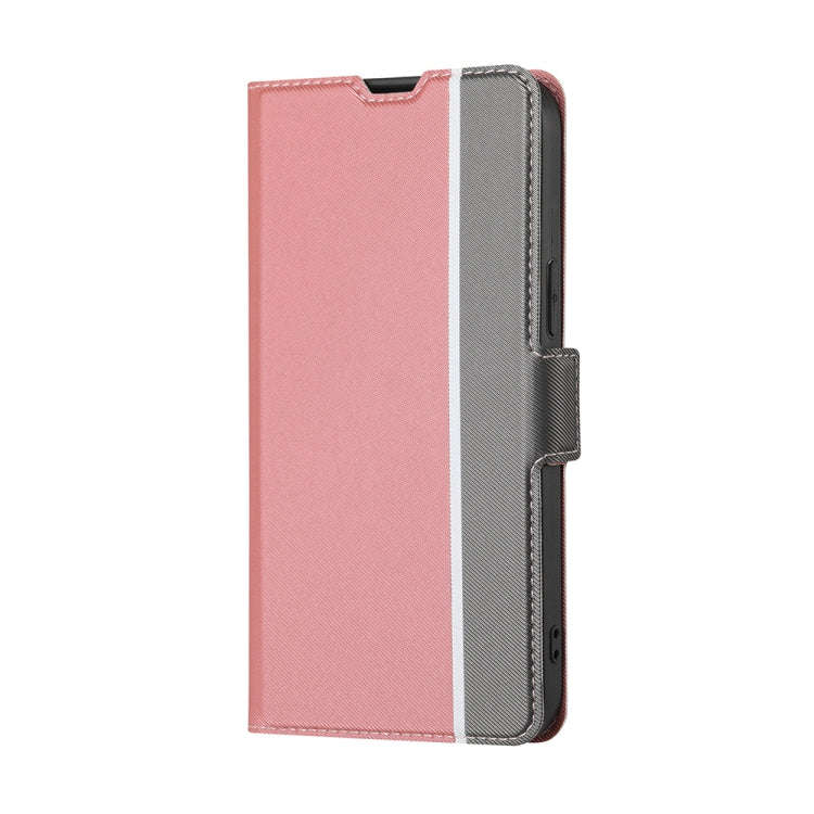 For Infinix Hot 12i Twill Texture Side Buckle Leather Phone Case(Pink)