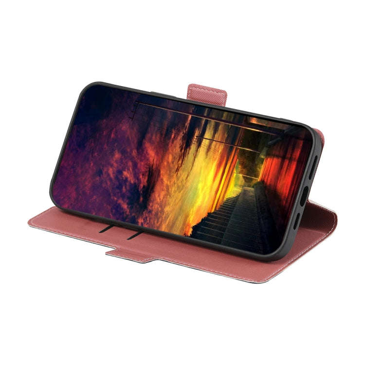 For Infinix Hot 12i Twill Texture Side Buckle Leather Phone Case(Pink)