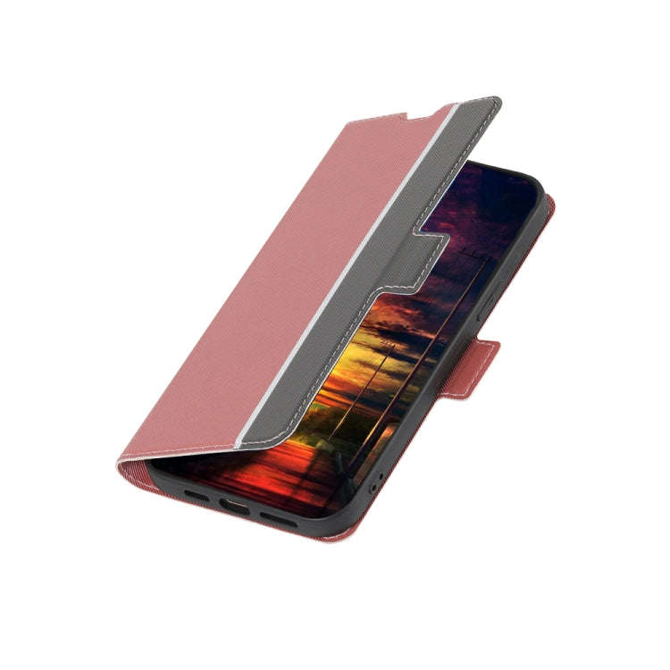 For Infinix Hot 12i Twill Texture Side Buckle Leather Phone Case(Pink)