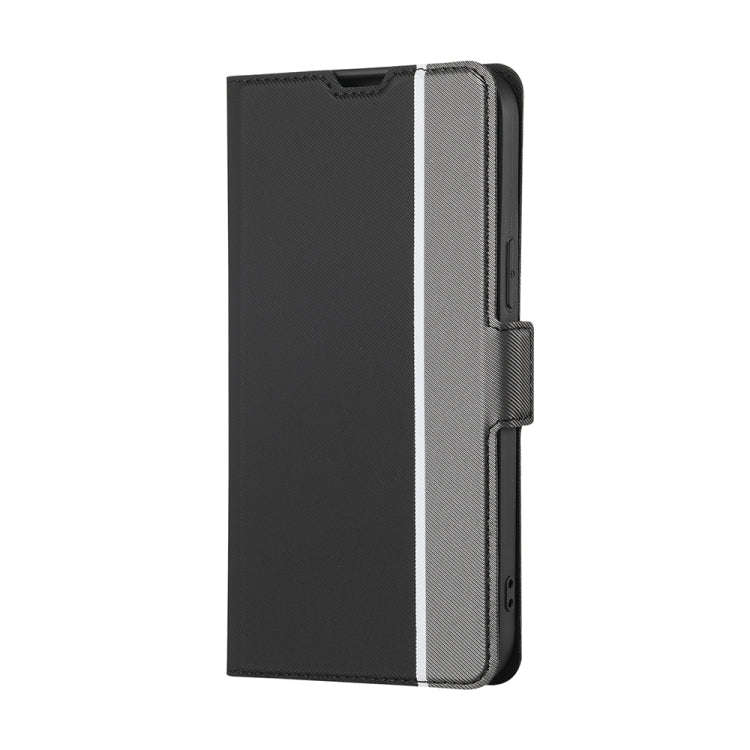 For Infinix Hot 20i Twill Texture Side Buckle Leather Phone Case(Black)