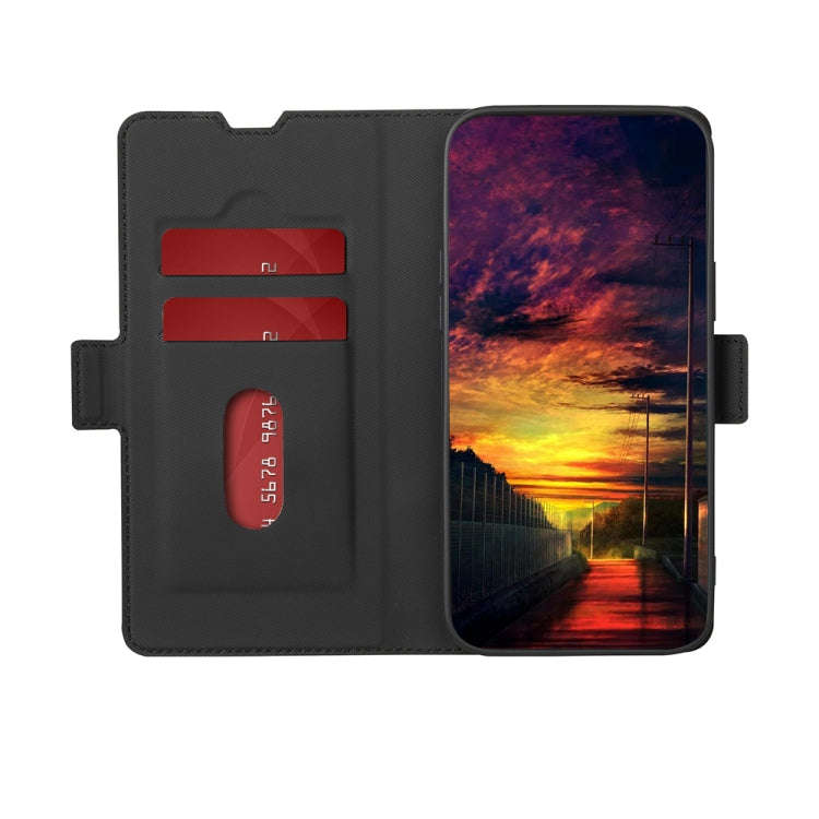For Infinix Hot 20i Twill Texture Side Buckle Leather Phone Case(Black)