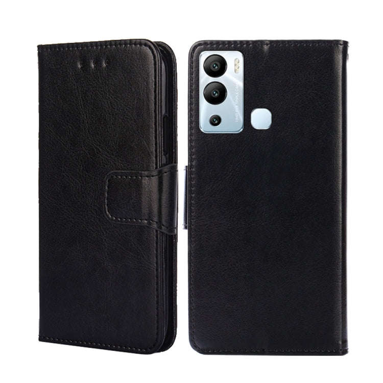 For Infinix Hot 12i Crystal Texture Leather Phone Case(Black)