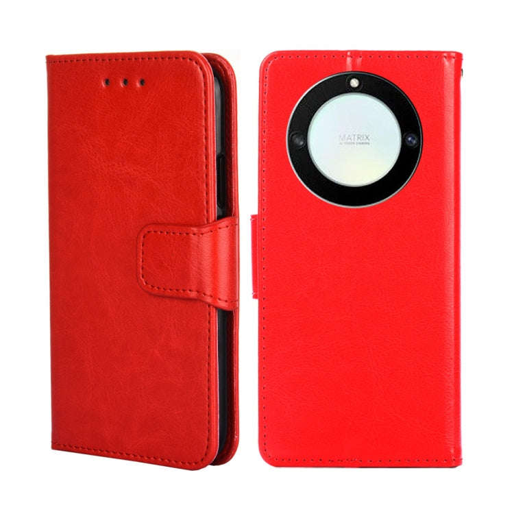 For Honor X40 Crystal Texture Leather Phone Case(Red)
