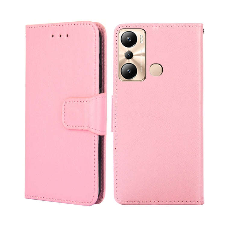 For Infinix Hot 20i Crystal Texture Leather Phone Case(Pink)