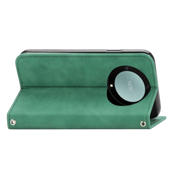 For Honor Magic5 Lite Retro Skin Feel Magnetic Leather Phone Case(Green)