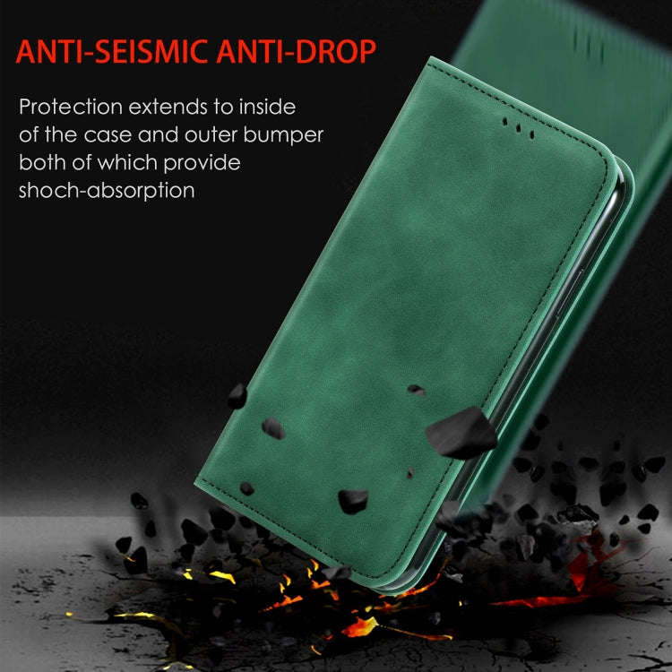 For Honor Magic5 Lite Retro Skin Feel Magnetic Leather Phone Case(Green)