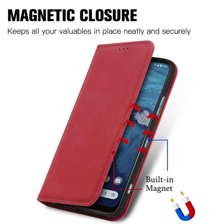 For Kyocera Android One S10 Retro Skin Feel Magnetic Leather Phone Case(Red)