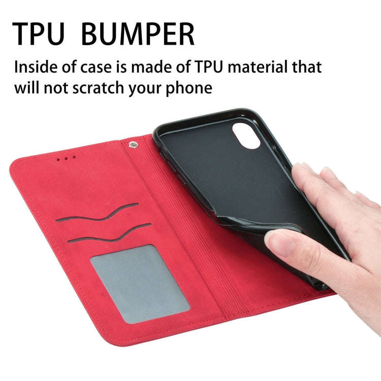 For Kyocera Android One S10 Retro Skin Feel Magnetic Leather Phone Case(Red)