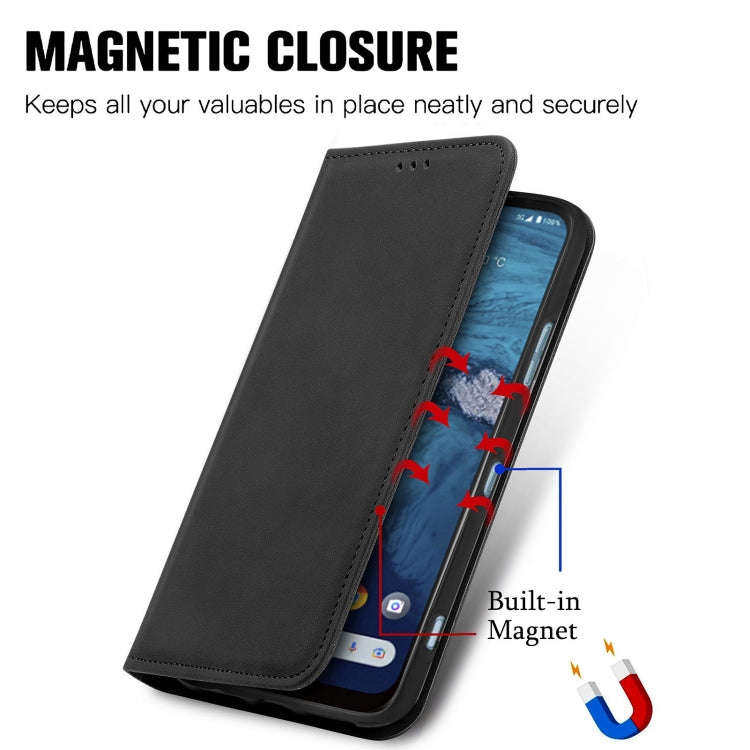 For Kyocera Android One S10 Retro Skin Feel Magnetic Leather Phone Case(Black)