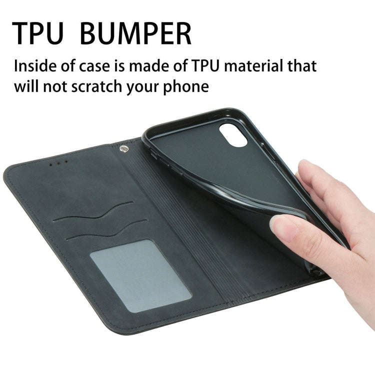 For Kyocera Android One S10 Retro Skin Feel Magnetic Leather Phone Case(Black)