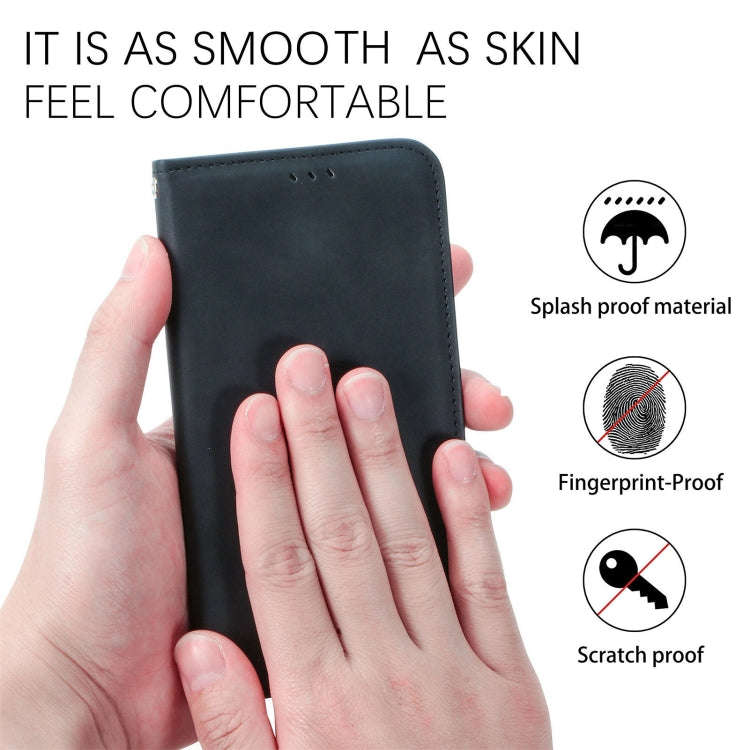 For Kyocera Android One S10 Retro Skin Feel Magnetic Leather Phone Case(Black)