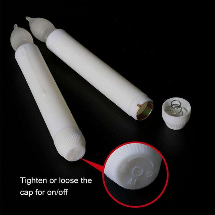 LED Electronic Candle Lights Flameless Long Rod Christmas Candle, Spec:Flashing Colorful Light