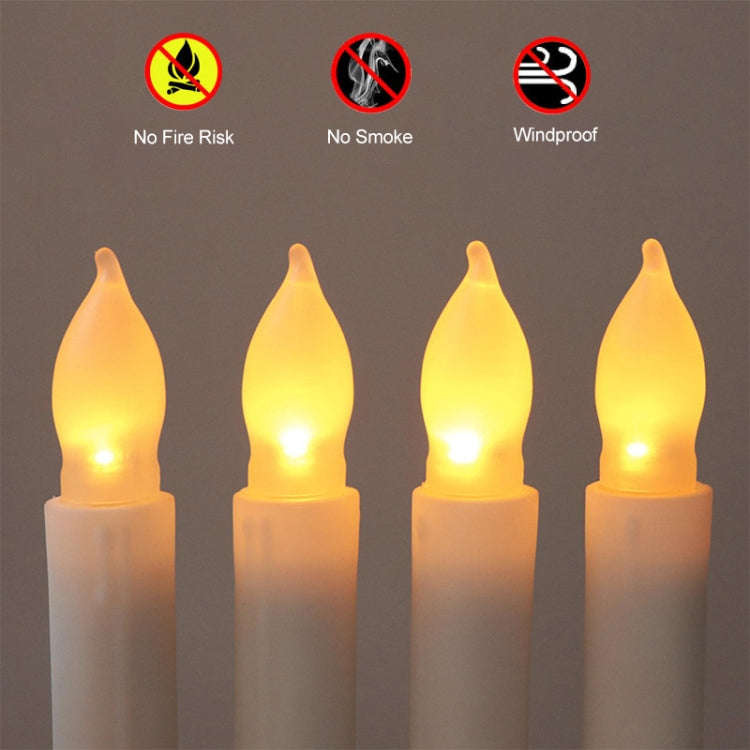 LED Electronic Candle Lights Flameless Long Rod Christmas Candle, Spec:Flashing Colorful Light
