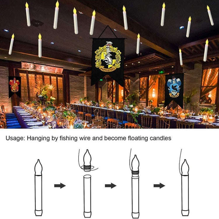 LED Electronic Candle Lights Flameless Long Rod Christmas Candle, Spec:Flashing Colorful Light