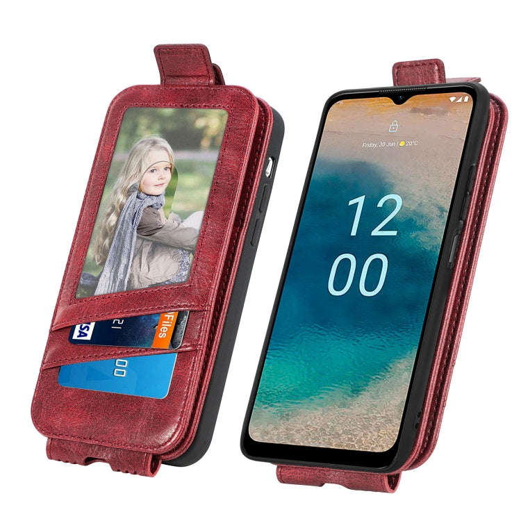 For Nokia G22 Zipper Wallet Vertical Flip Leather Phone Case(Red)