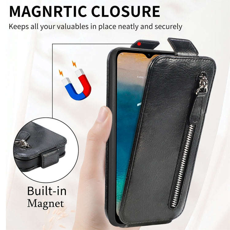 For Nokia G22 Zipper Wallet Vertical Flip Leather Phone Case(Red)