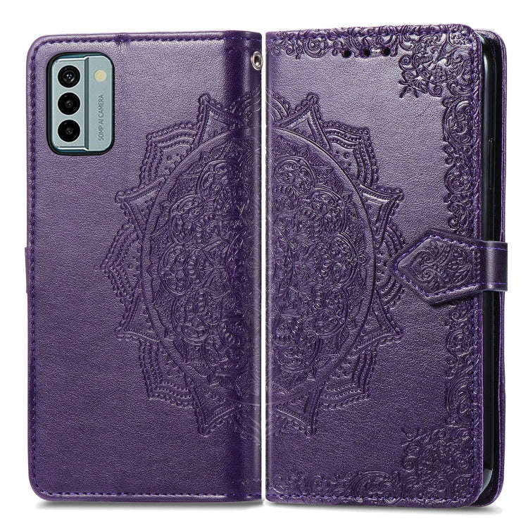 For Nokia G22 Mandala Flower Embossed Leather Phone Case(Purple)