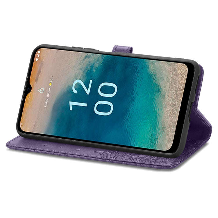 For Nokia G22 Mandala Flower Embossed Leather Phone Case(Purple)