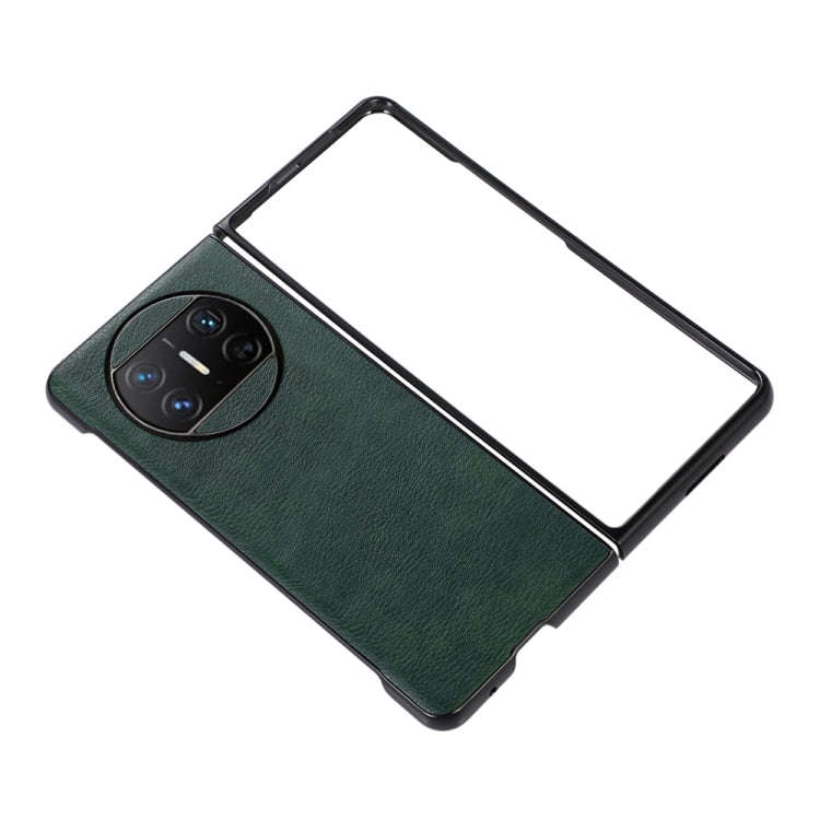 For Huawei Mate X3 Two-color Litchi Texture PU Phone Case(Green)