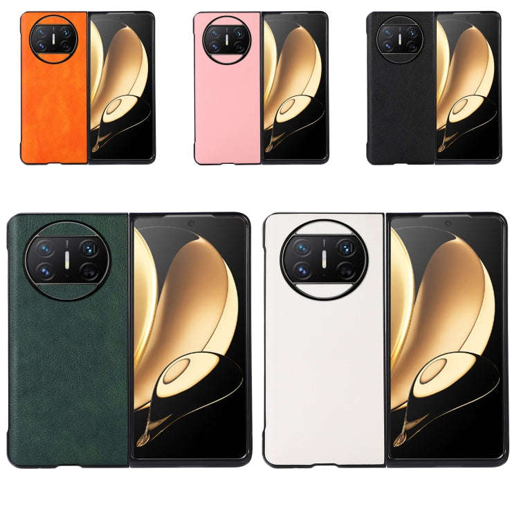 For Huawei Mate X3 Two-color Litchi Texture PU Phone Case(Green)