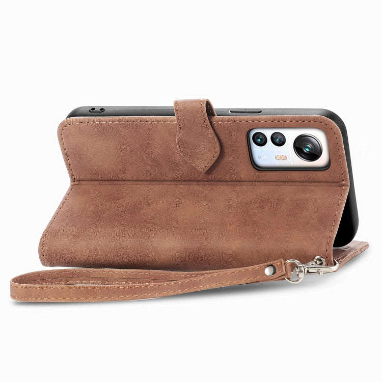 For Blackview A85 Embossed Flower Zipper Leather Phone Case(Brown)