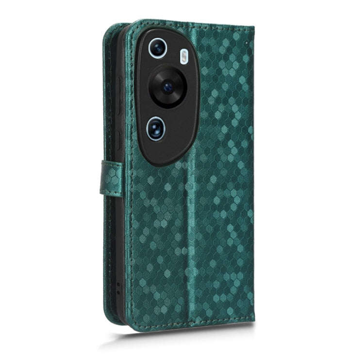 For Huawei P60 Art Honeycomb Dot Texture Leather Phone Case(Green)