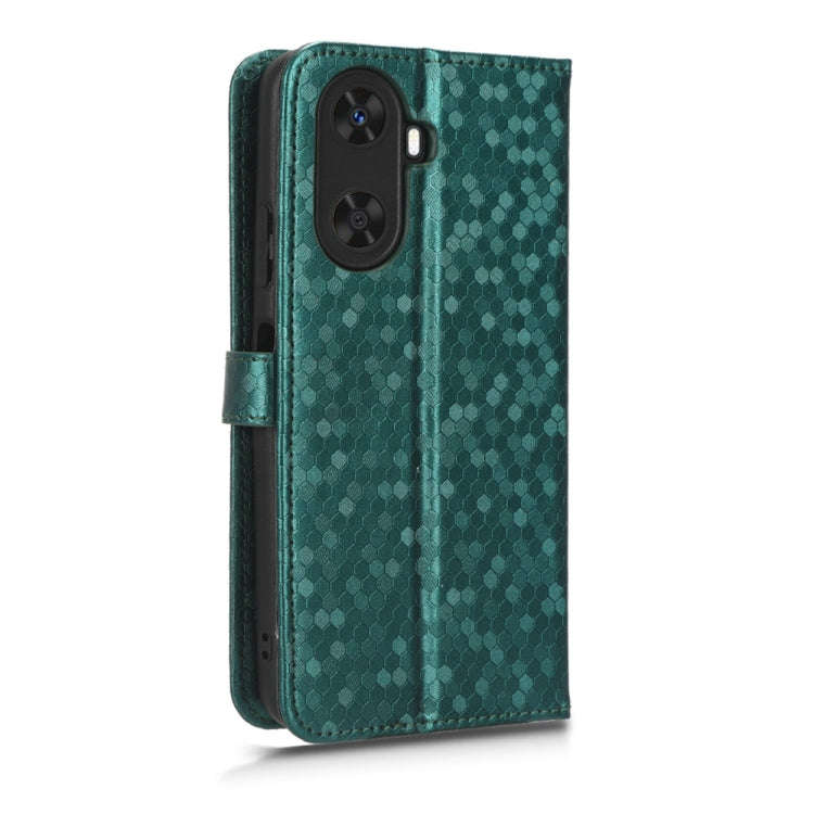 For Huawei Enjoy 60 4G Honeycomb Dot Texture Leather Phone Case(Green)
