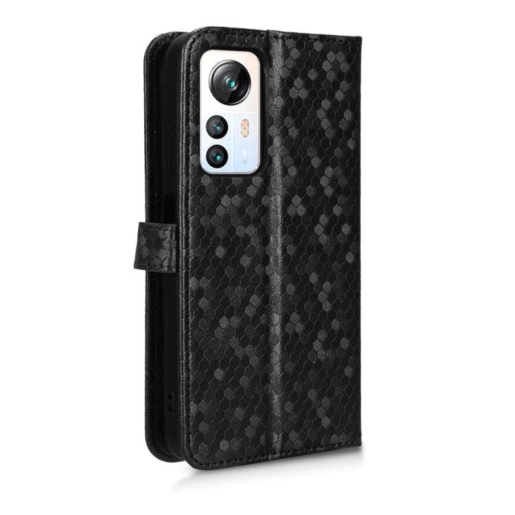 For Blackview A85 Honeycomb Dot Texture Leather Phone Case(Black)
