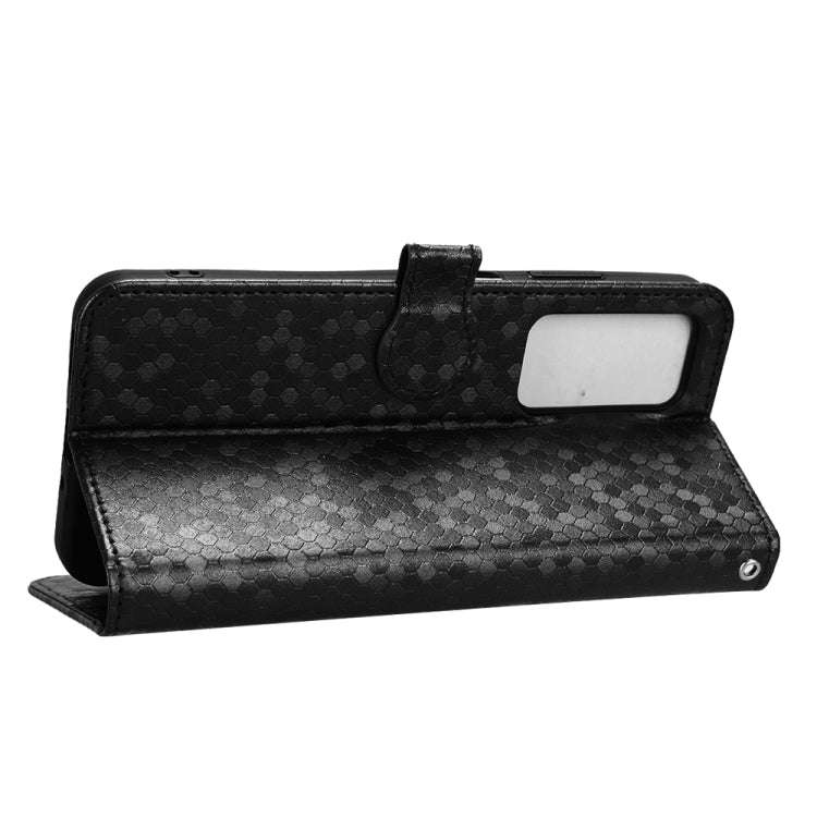For Blackview A85 Honeycomb Dot Texture Leather Phone Case(Black)