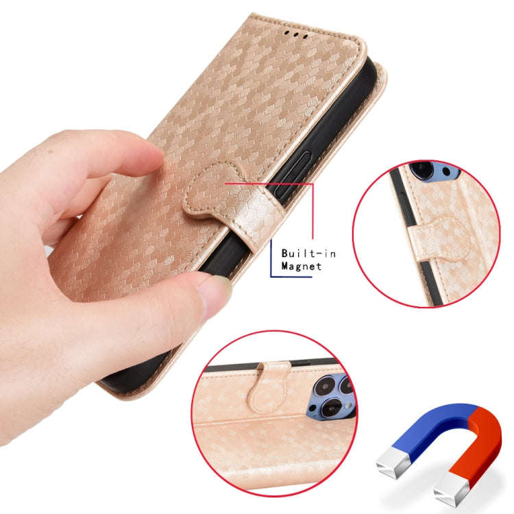 For Blackview A85 Honeycomb Dot Texture Leather Phone Case(Black)