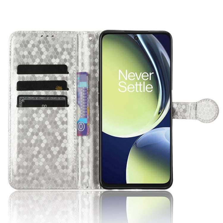 For OnePlus Nord CE 3 Honeycomb Dot Texture Leather Phone Case(Silver)