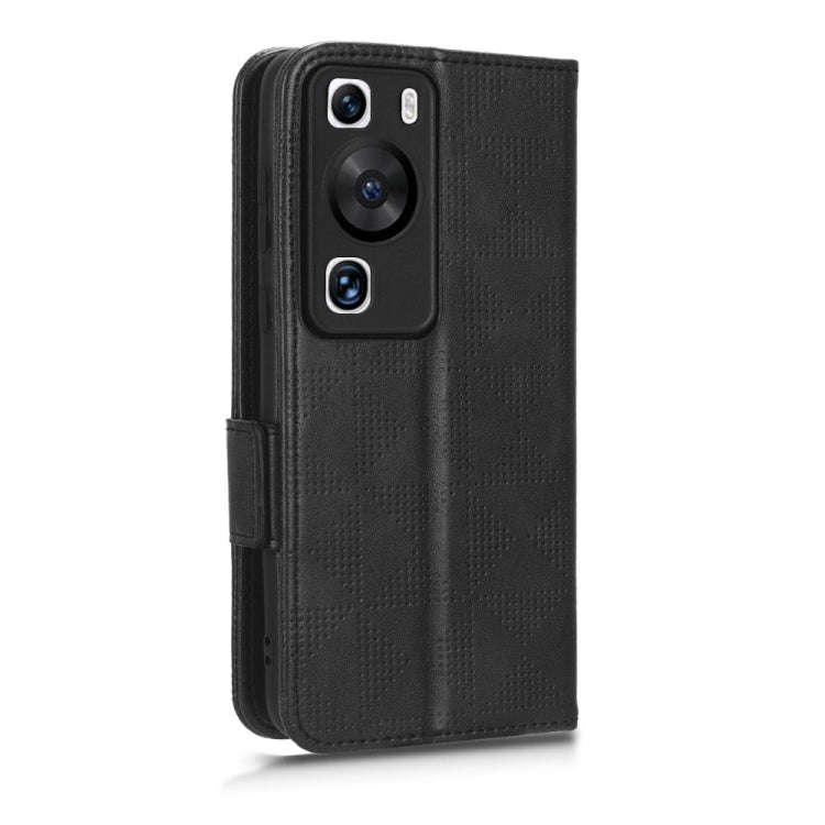 For Huawei P60 / P60 Pro Symmetrical Triangle Leather Phone Case(Black)