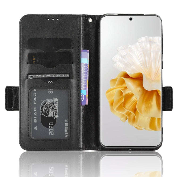 For Huawei P60 / P60 Pro Symmetrical Triangle Leather Phone Case(Black)