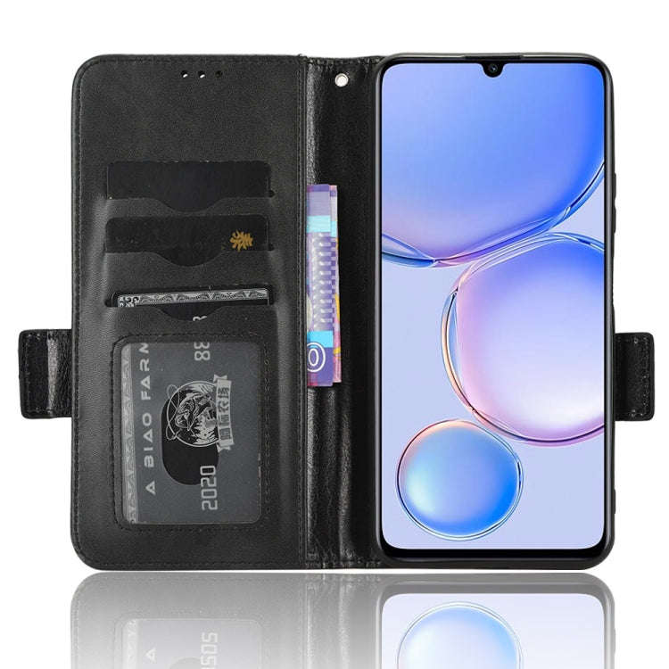 For Huawei Enjoy 60 4G Symmetrical Triangle Leather Phone Case(Black)