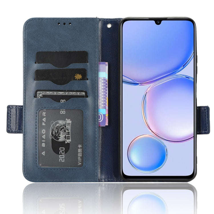 For Huawei Enjoy 60 4G Symmetrical Triangle Leather Phone Case(Blue)