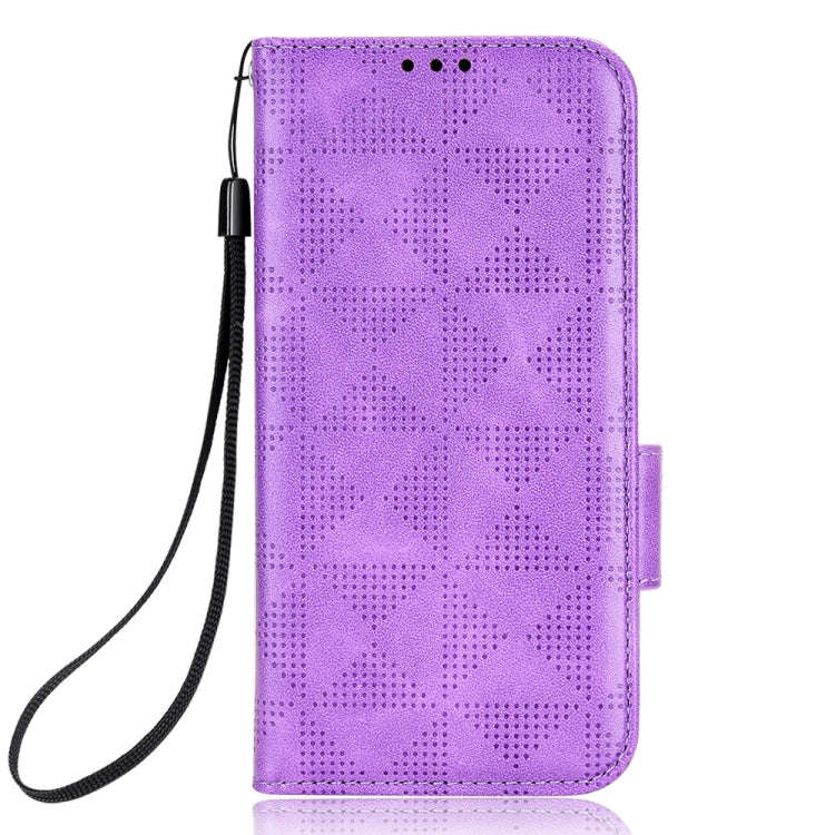 For Huawei Enjoy 60 4G Symmetrical Triangle Leather Phone Case(Purple)
