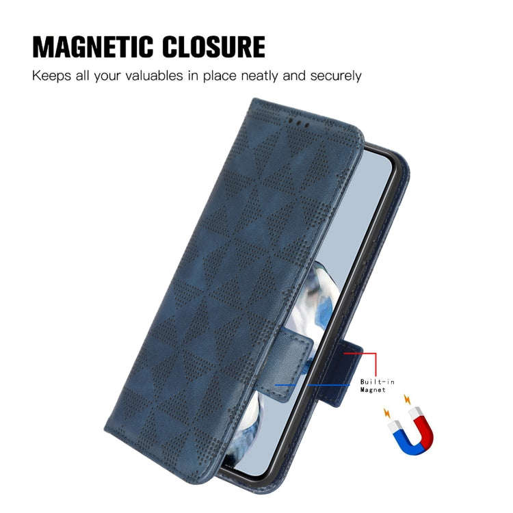 For Huawei Enjoy 60 4G Symmetrical Triangle Leather Phone Case(Purple)