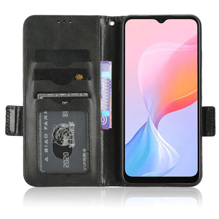 For Blackview A85 Symmetrical Triangle Leather Phone Case(Black)